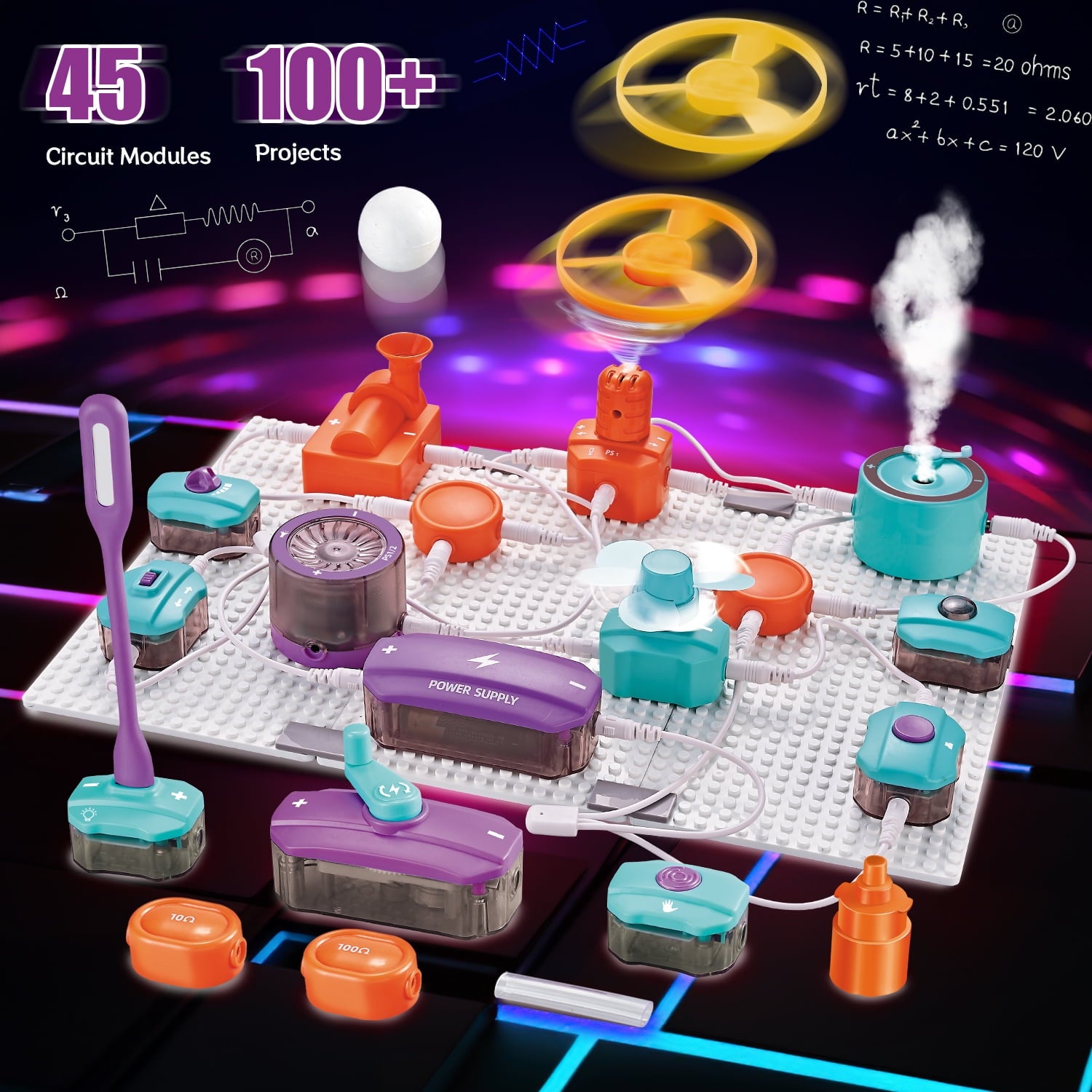 UUSUOO Circuit Board for Kids 8-12,45PCS DIY Electronics Exploration K