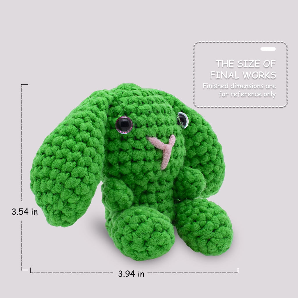 HearthLoop Beginner Crochet Kit – Bunny Amigurumi with Yarn, Hook &