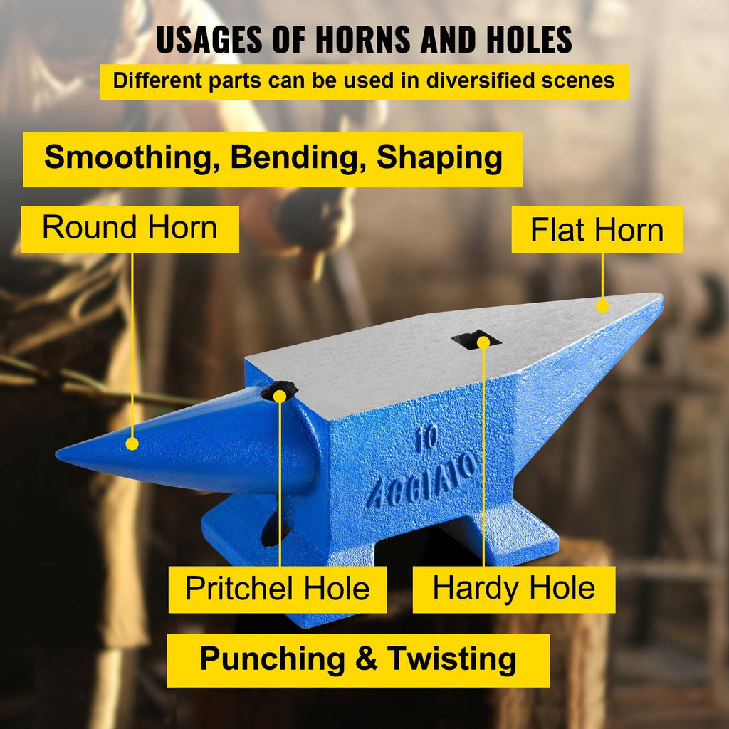 KFFKFF Single Horn Anvil 22Lbs Steel Anvil Blacksmith for Sale Forge S