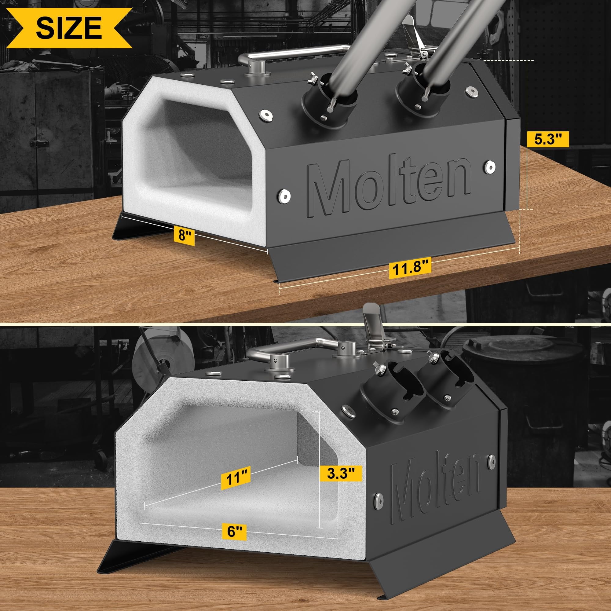 MMasters Double Burner Propane Forge for Knife Making, Blacksmithing,