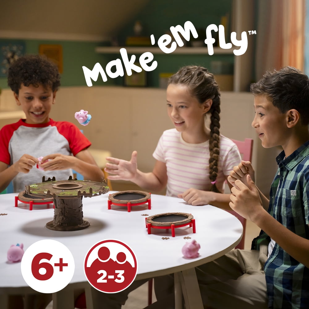 PlayMonster Pigs on Trampolines, Family Board Game, 2 to 3 Players, Ch