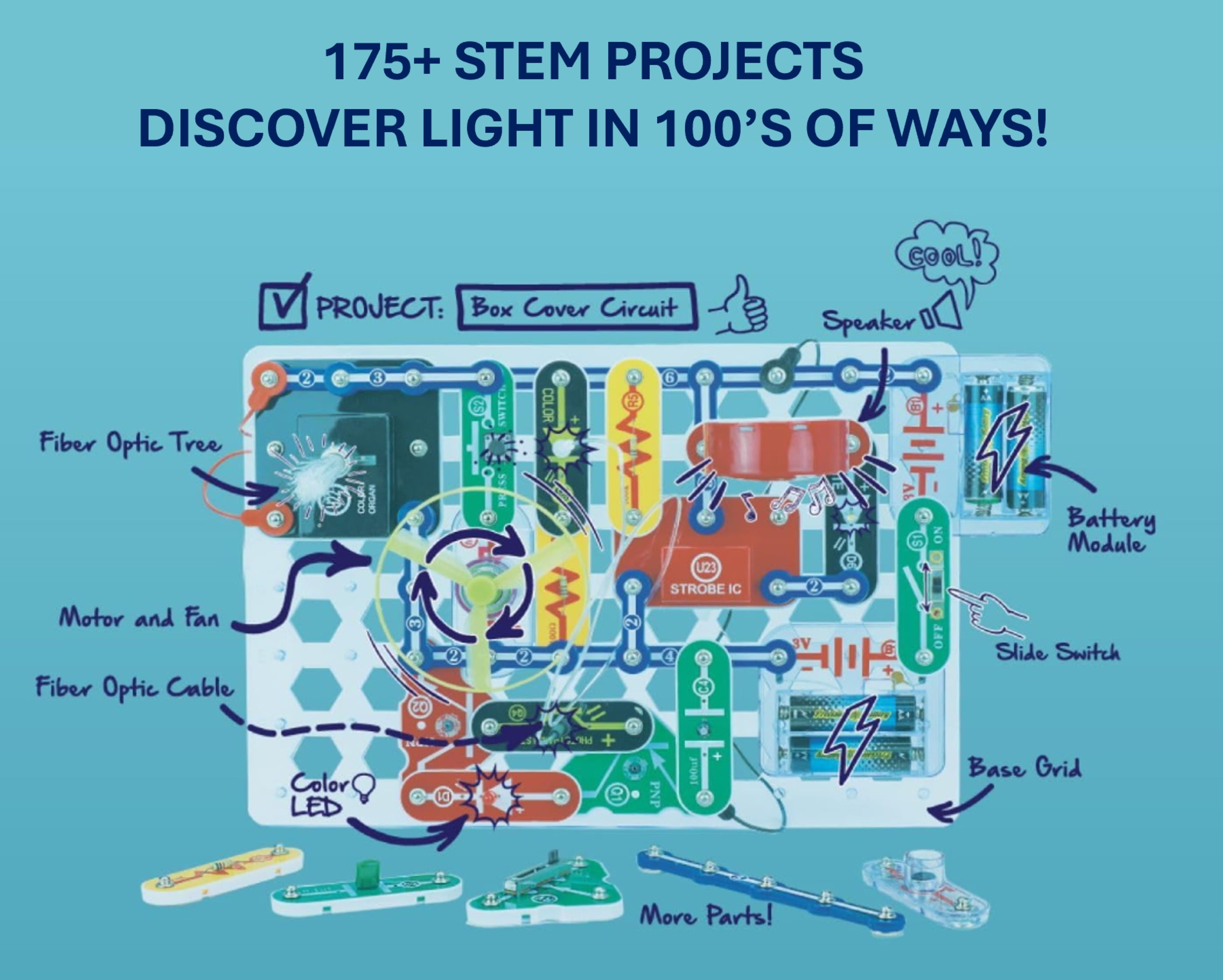 Snap Circuits® Light SCL175 | Electronic Science Kit | 175 Project ST