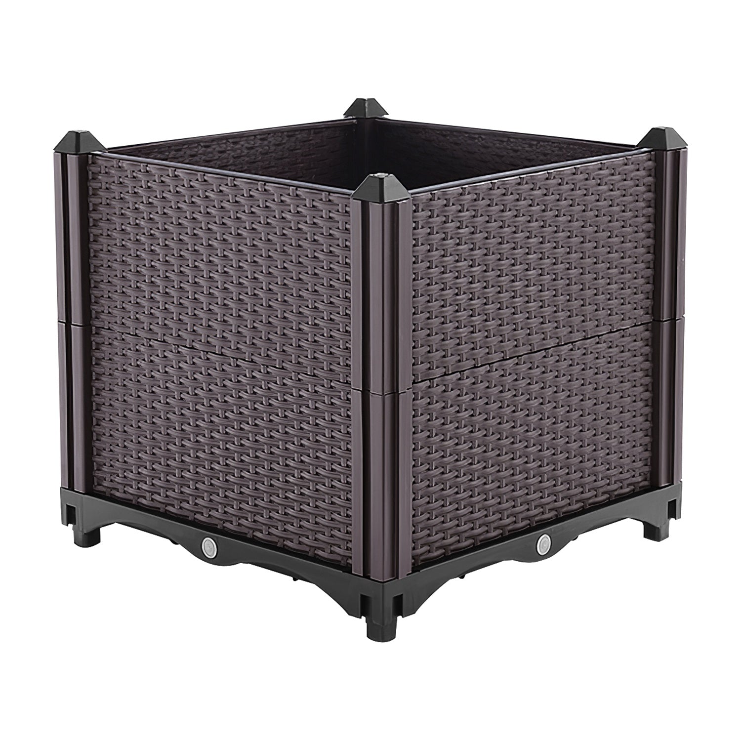 Raised Garden Bed Plant Growth Box with Self-watering System for Garden Patio Balcony Elevated Planter Box for Flowers Vegetables Herbs