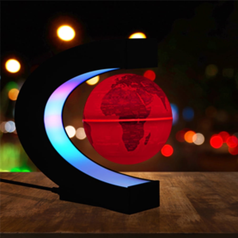 VGAzer Magnetic Levitating Globe C Shape,Floating Rotating Geographic