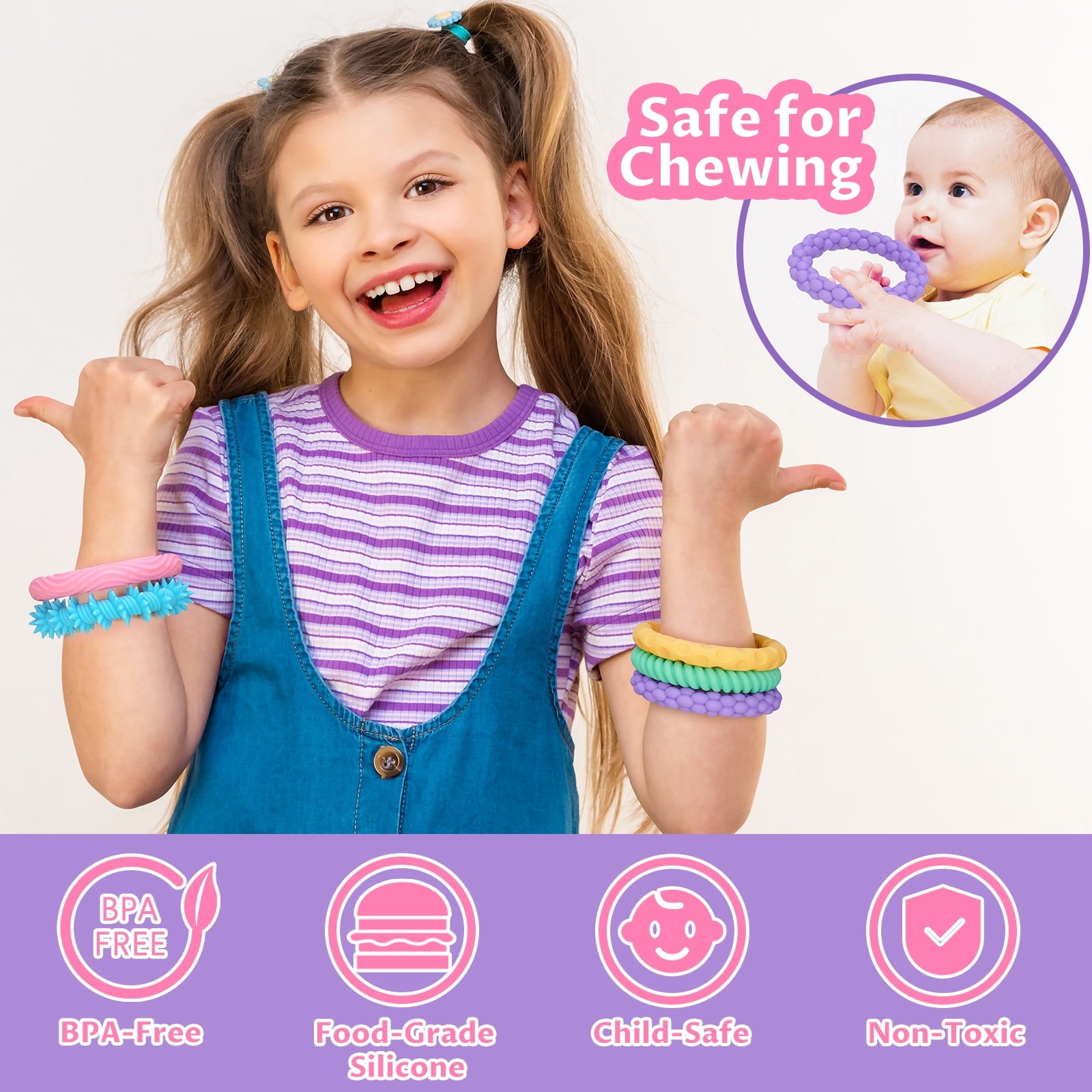 5-Pack Stretchy Bracelet Fidget
