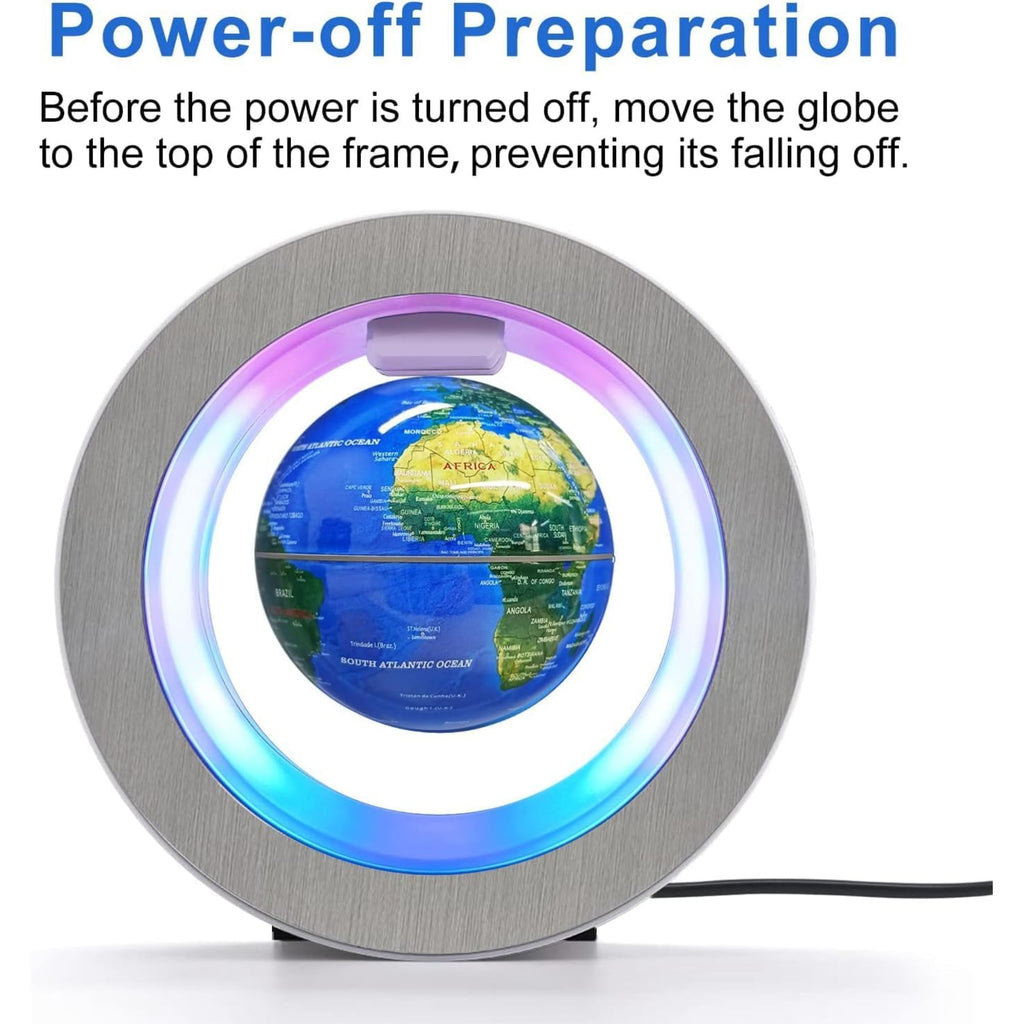 Rubinzhi Magnetic Floating Globe, Levitating Display for Desk, Kinetic