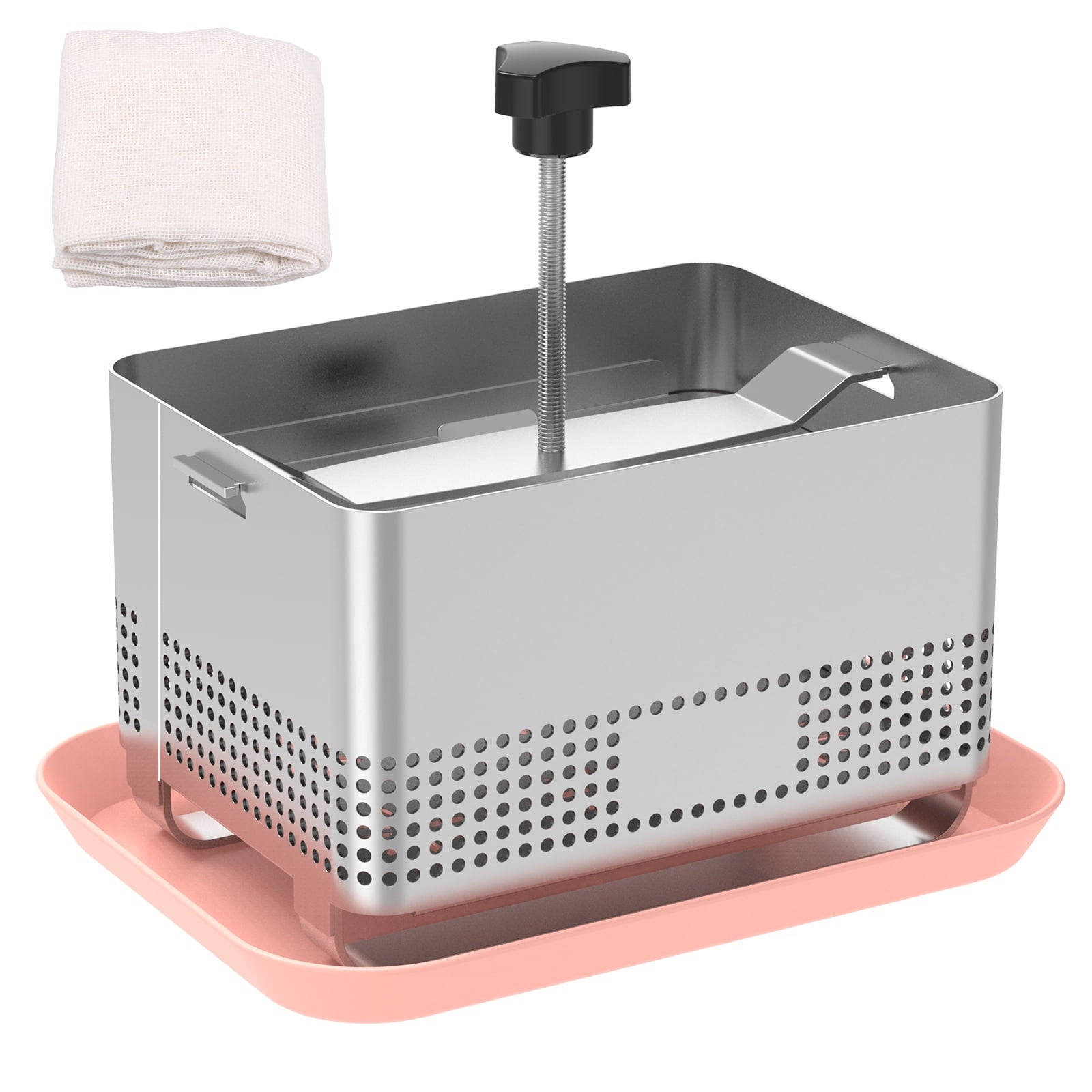 Qenwkxz Tofu Press Stainless Steel, 304 Stainless Steel Cheese Press,
