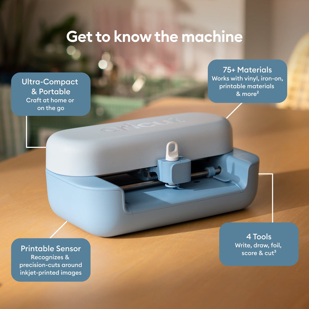 Cricut Joy™ 2 + Smart Die-cutting Machine Essential Bundle, Blue