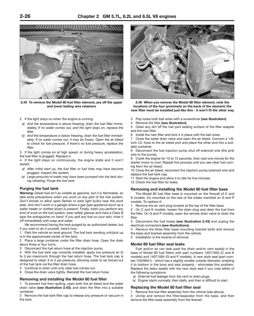 Ford & GM Diesel Engine Repair Haynes Techbook ^