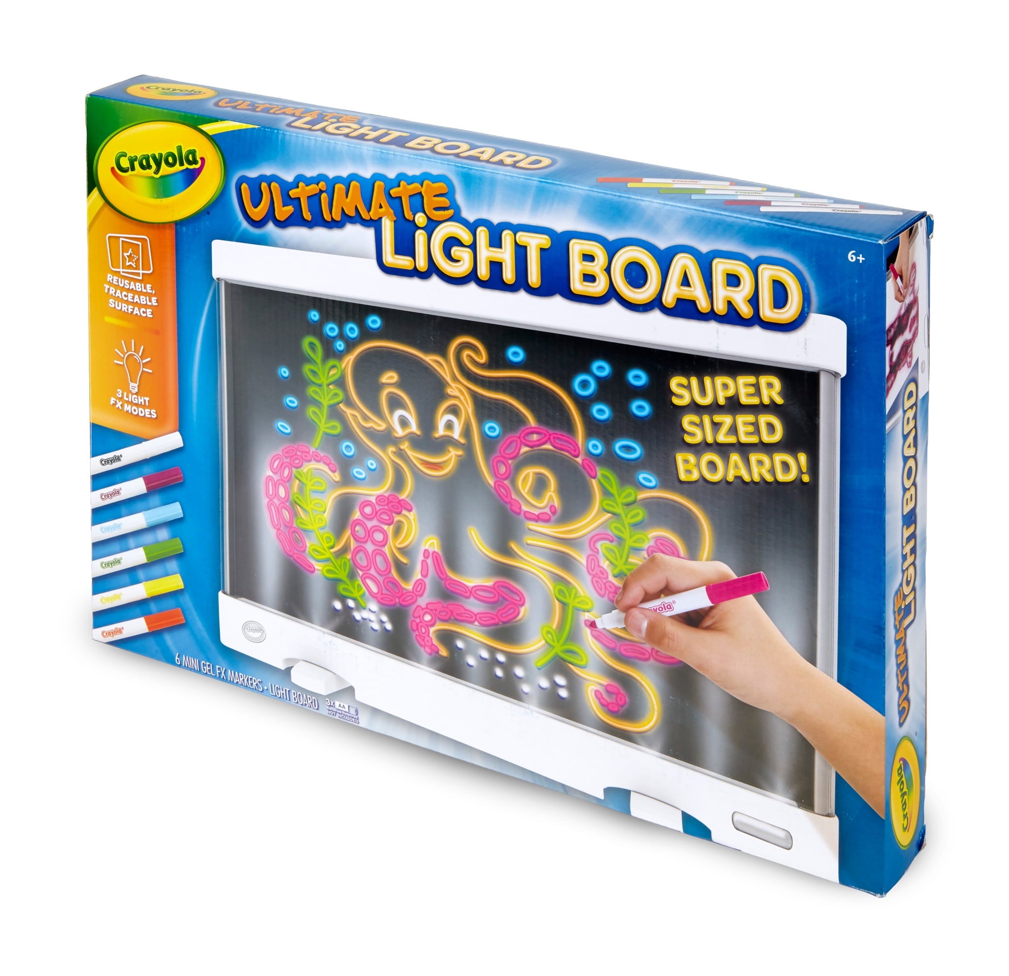 Crayola Ultimate Light Board, White, LED Tracing & Drawing Board, Ligh