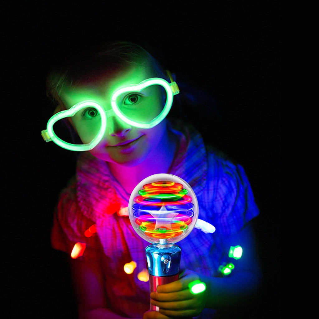 Elainilye Light Up Wand for Kids, Rotating LED Toy Wand for Boys and G