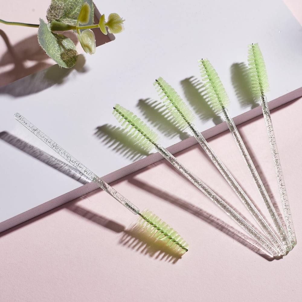 kikARU 200PCS Disposable Mascara Brush Set with crystal rod for Essent