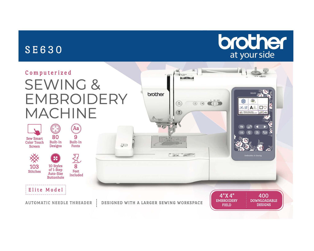 Brother SE630 Sewing and Embroidery Machine with 400 Downloadable Desi