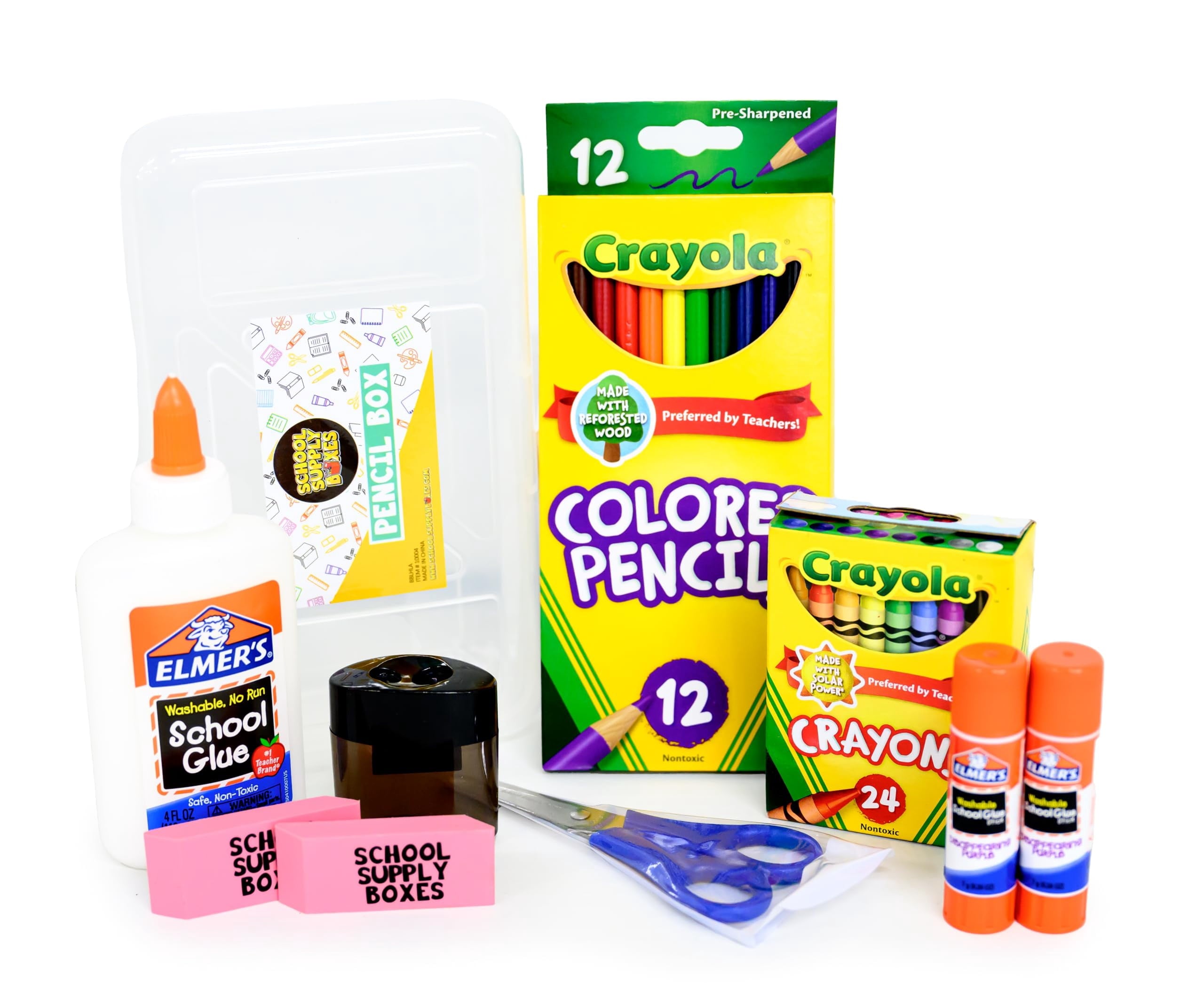 School Supply Boxes - Back to School Essentials Supplies Kit Bundle (K