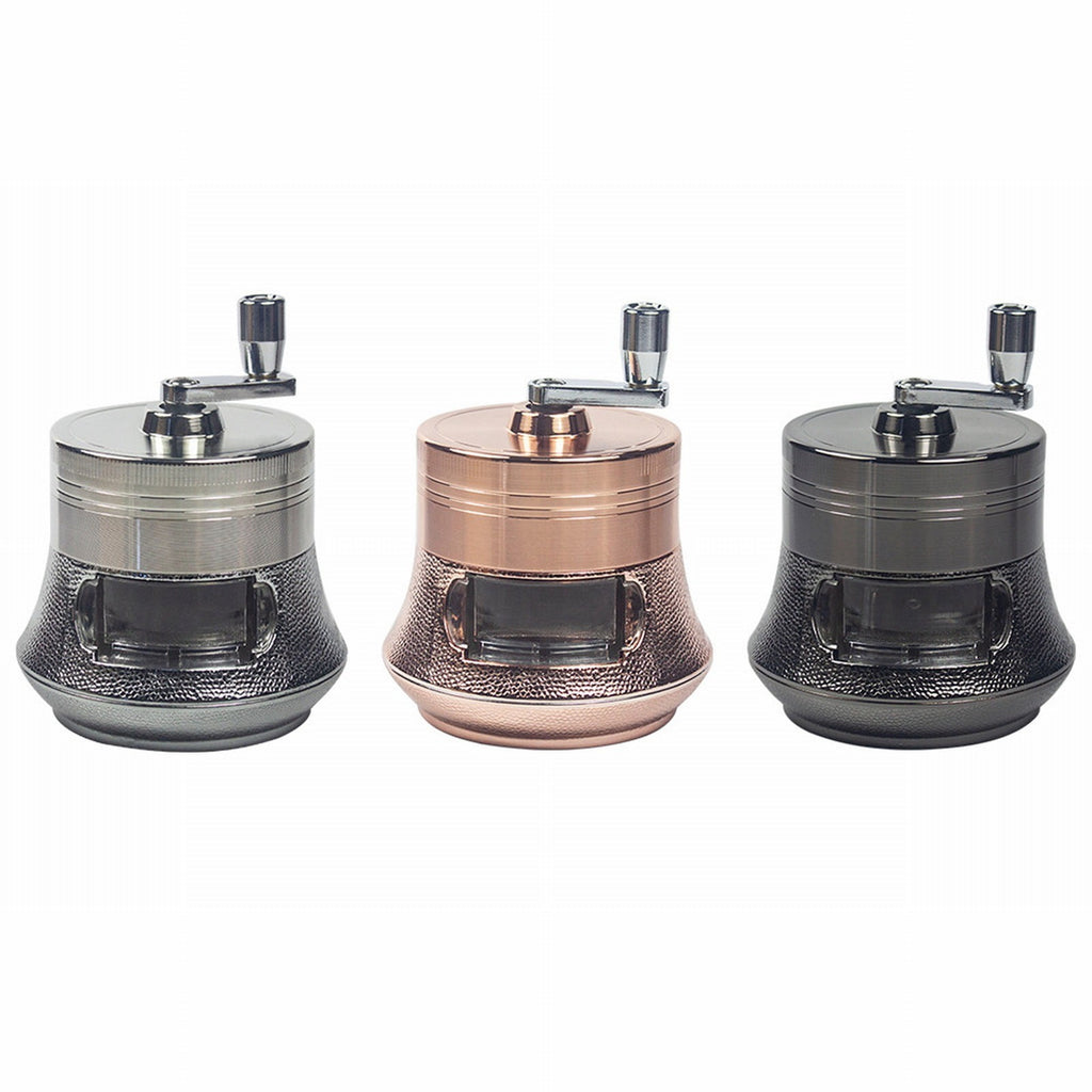 SUSHANG 4 Inch Hand Crank Grinder - Clear Top Coffee Bean & Spice Mill