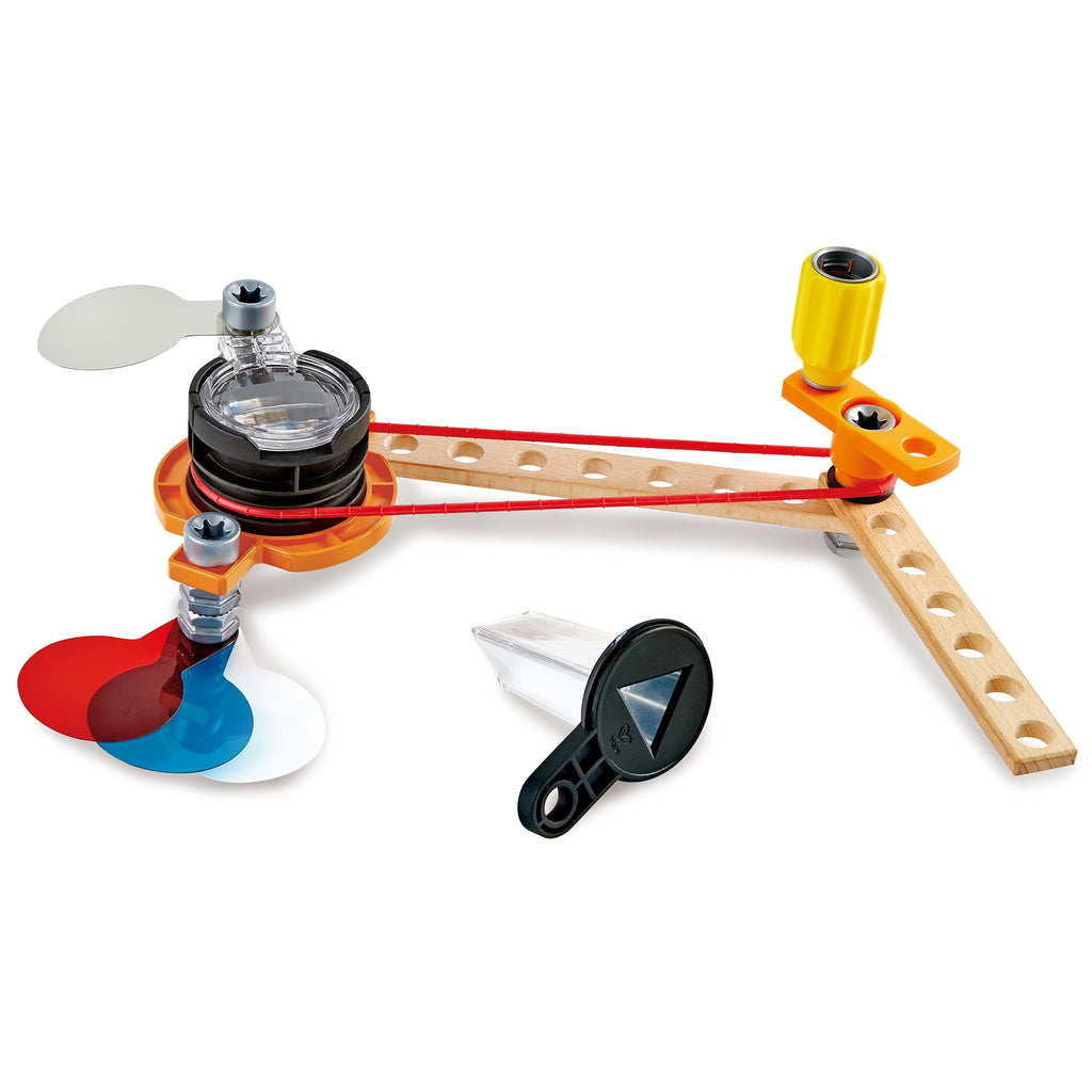 Hape: Junior Inventor: Optical Science Lab - 54pcs, Wooden Building To