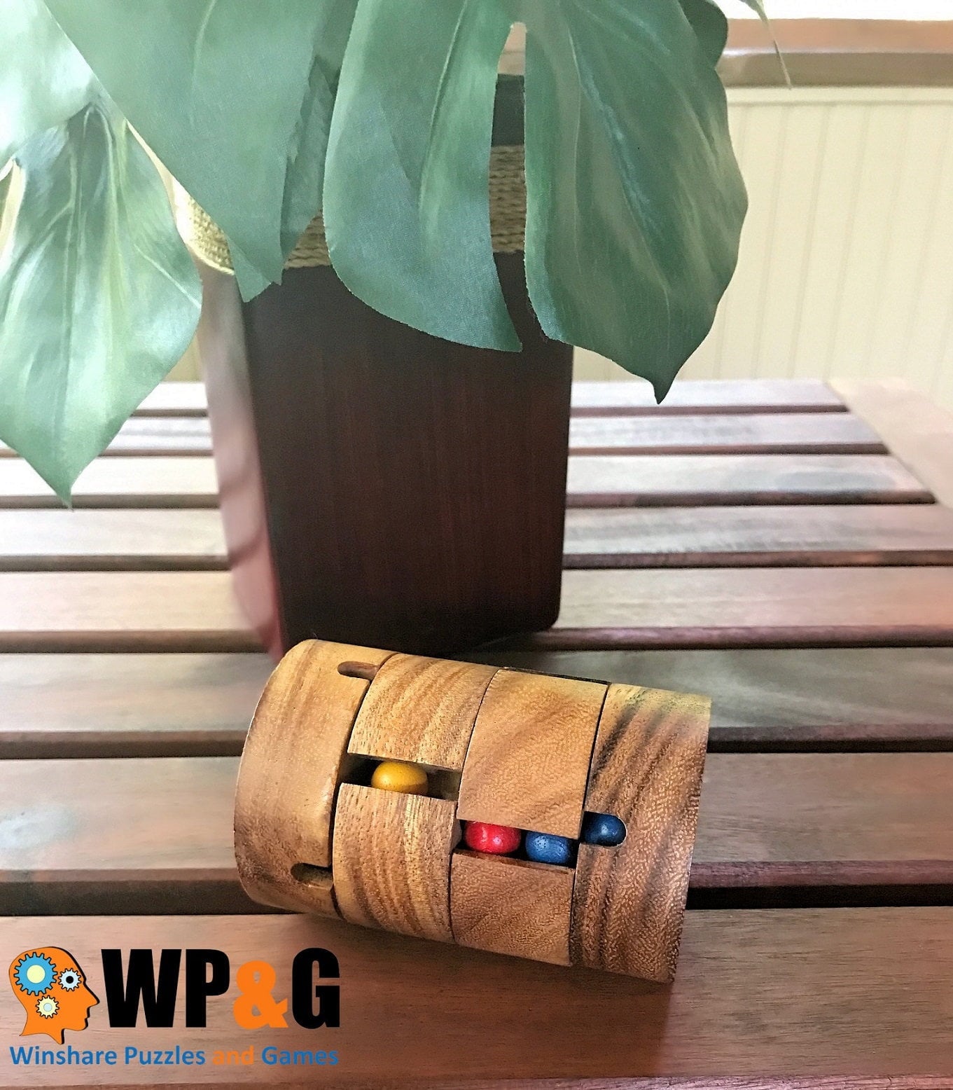 Spin To Win Cylinder Rotational IQ Cube Puzzle Wooden Spinning Sequent