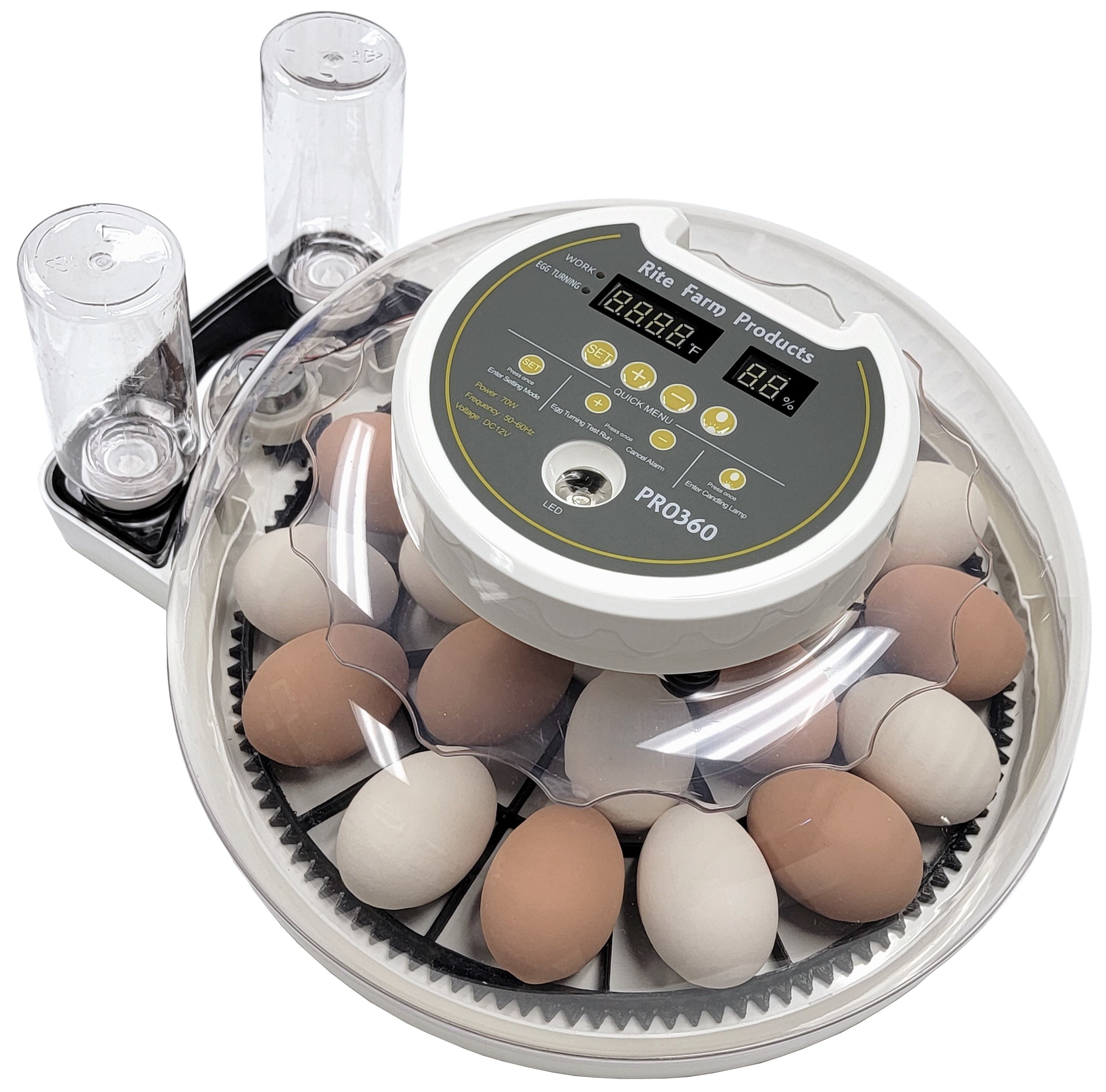 DELUXE PRO 360 RITE FARM PRODUCTS 21 EGG CHICKEN INCUBATOR HATCHER & A