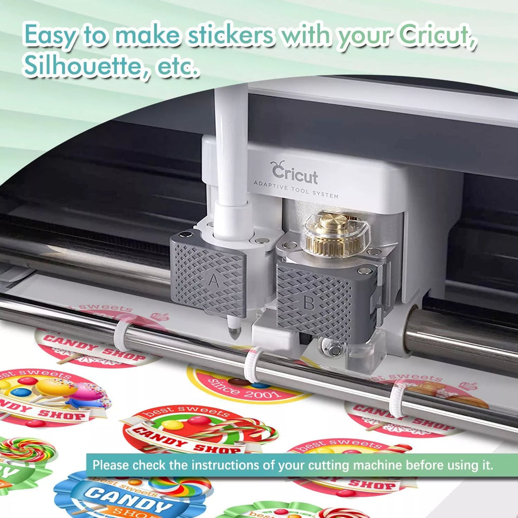 KOALA Printable Vinyl Sticker Paper 8.5x14, Waterproof, Matte White fo