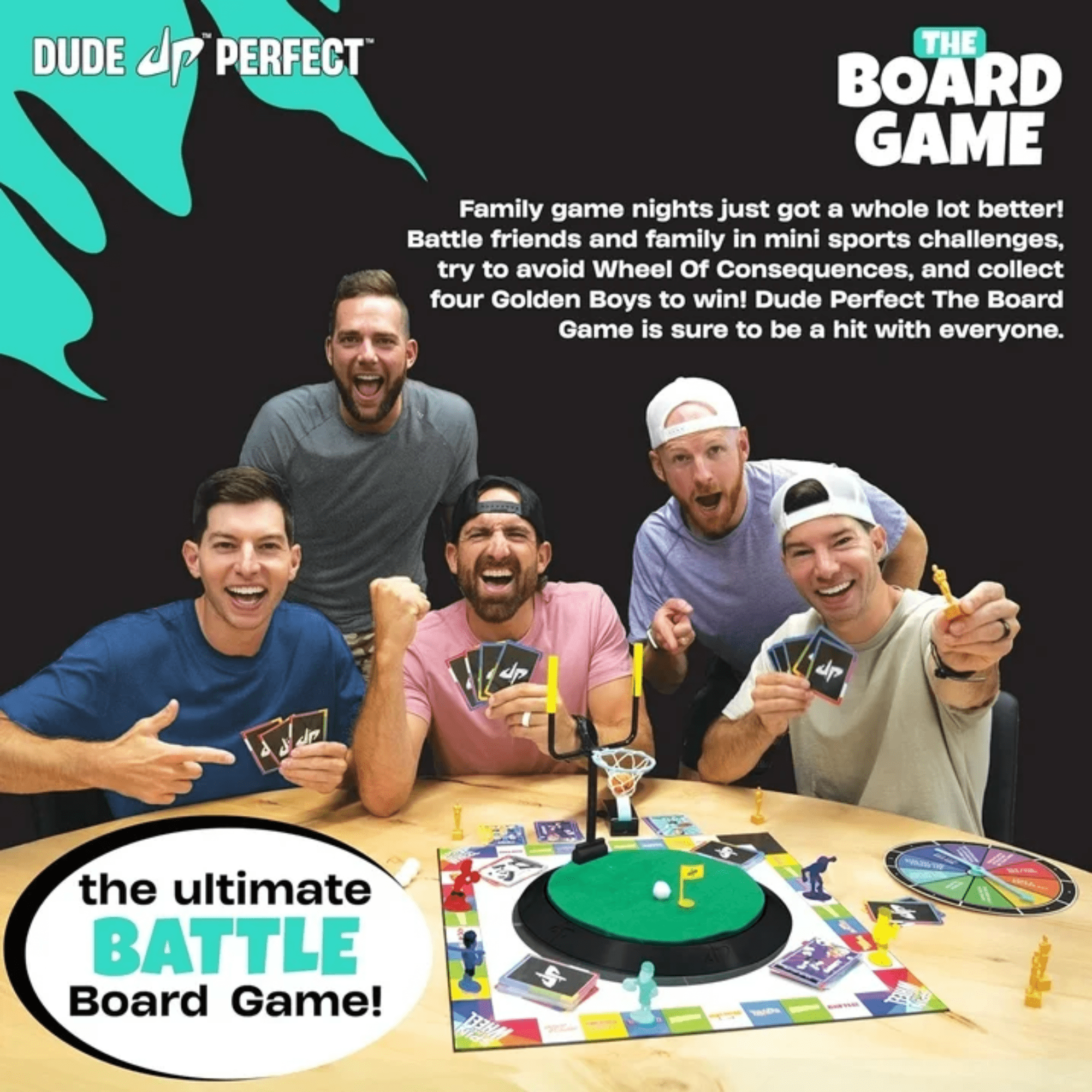 Dude Perfect The Board Game for Family and Friend Game 2-5 Players Age