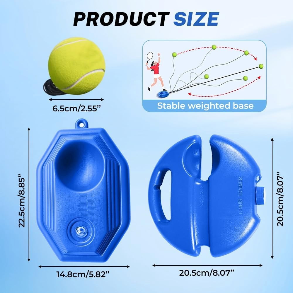 Tennis Swing Trainer with Base and Tether Ball for Solo Practice Backy