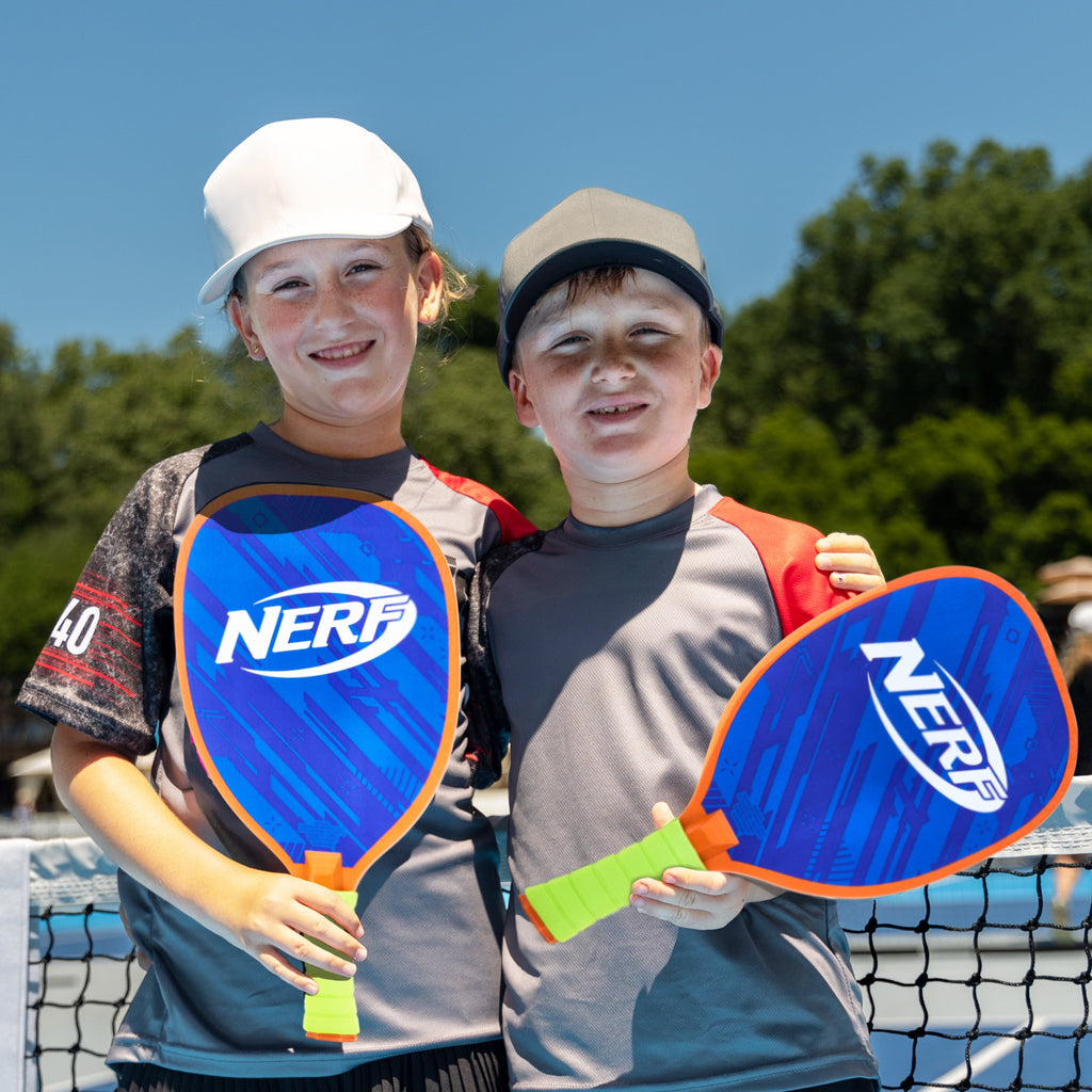 NERF 2 Player Pickleball Paddle Set - Youth Pickleball - (2) Wooden Pa