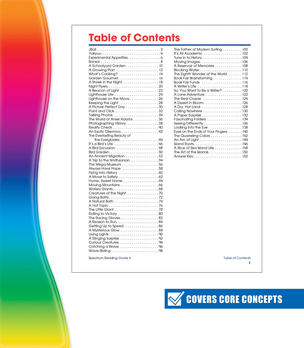 Spectrum Spectrum Reading Workbook, Grade 6: Volume 25, (Paperback)