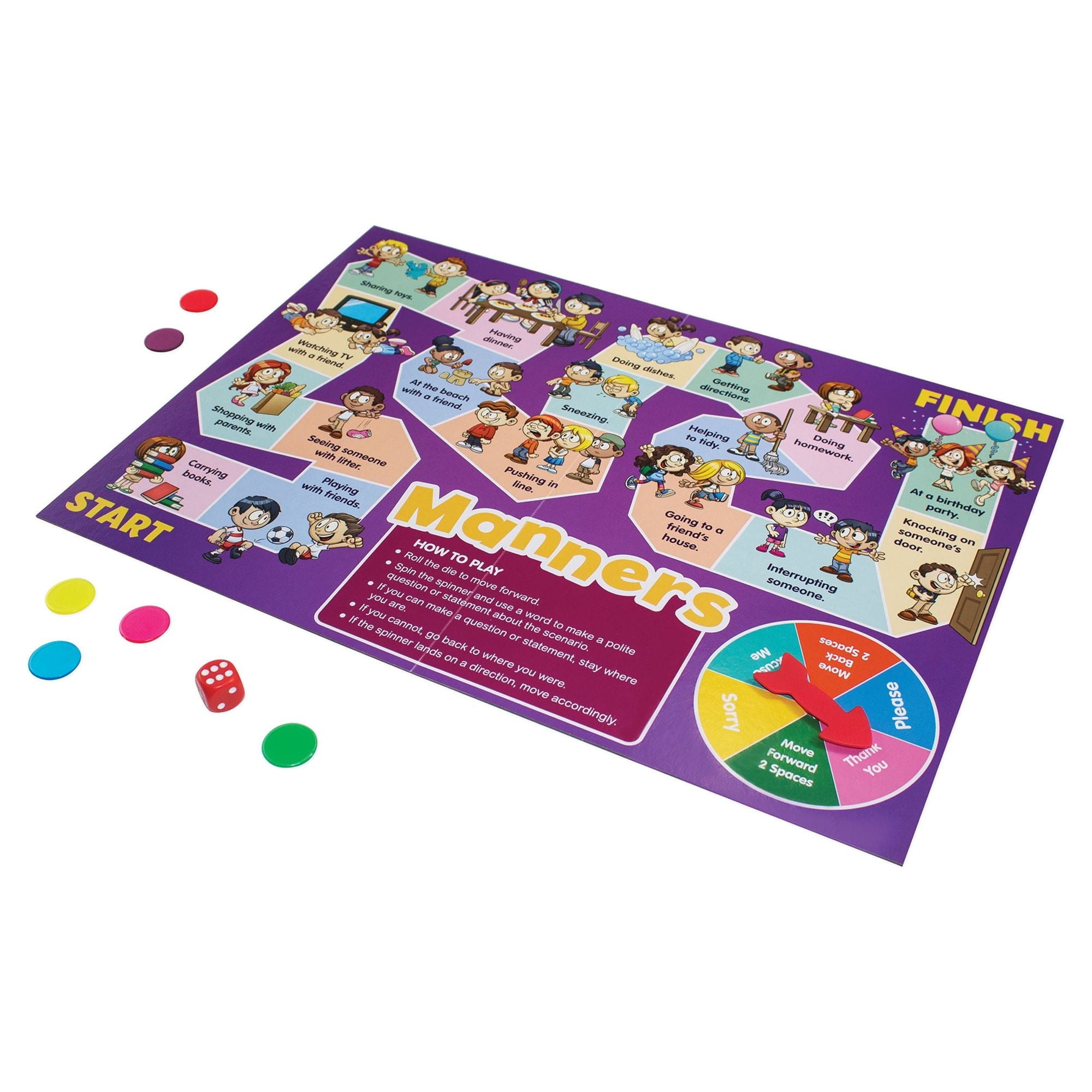 Junior Learning Social Skills Board Games - 4 Educational Board Games