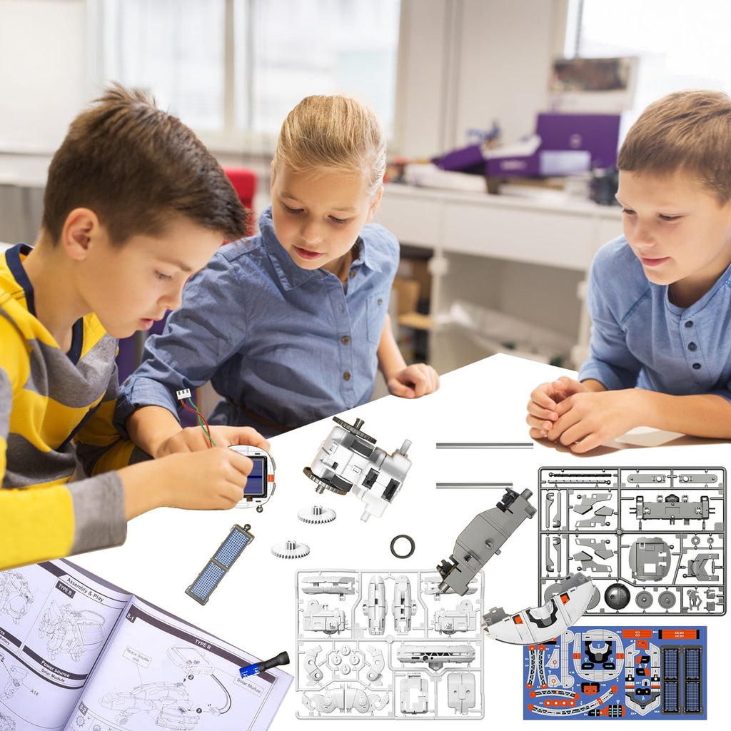 Rirool 6-in-1 Solar Robot Kit for Kids Ages 8-12, STEM Space Station,