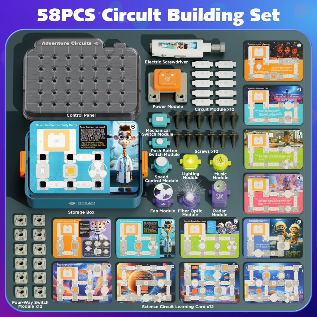HopeRock Science Kit for Kids, 58PCS Toys for Boy 8-11 Years, Physics