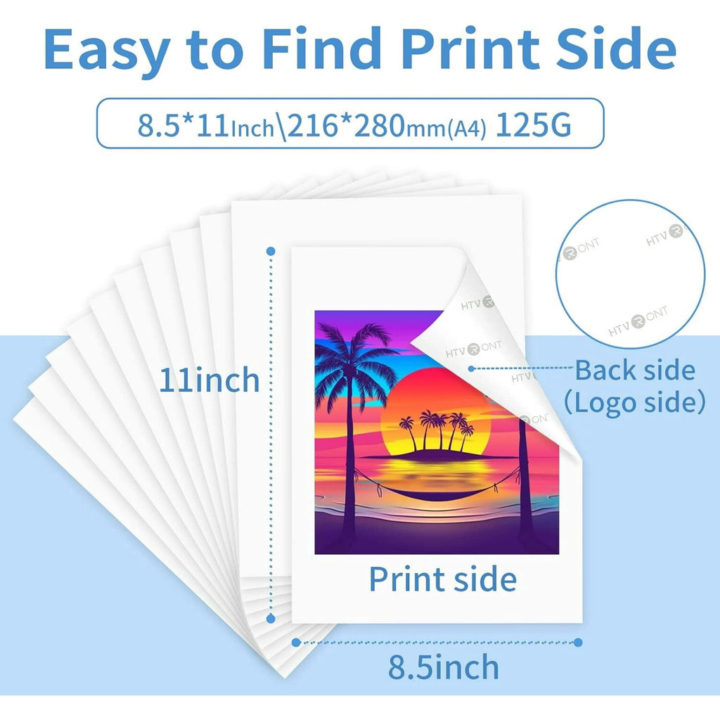 HTVRONT Sublimation Paper 8.5 x 11 Inch - 120 Sheets Easy to Transfer