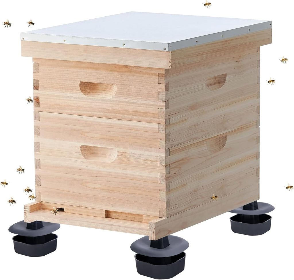 12 Pcs Plastic Beehive Stands Base Beekeeping Hive Support Tools Outdo