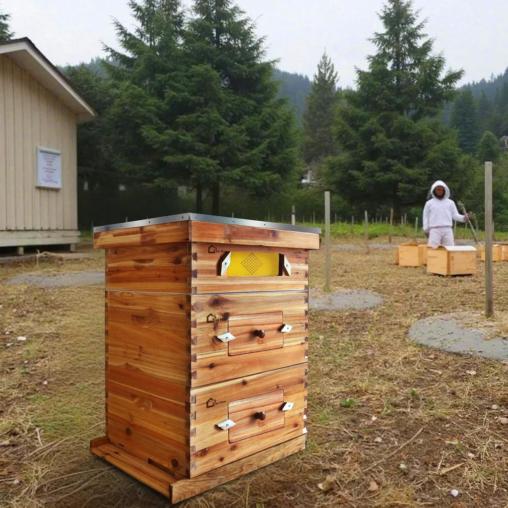 10-Frame Langstroth Beehive Starter Kit, Wax-Coated Complete Beehive K