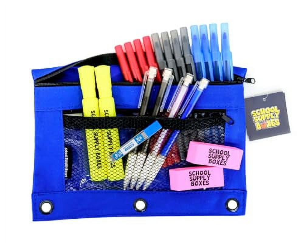 Secondary School Essentials Back to School Pencil Bag - 22 Pieces