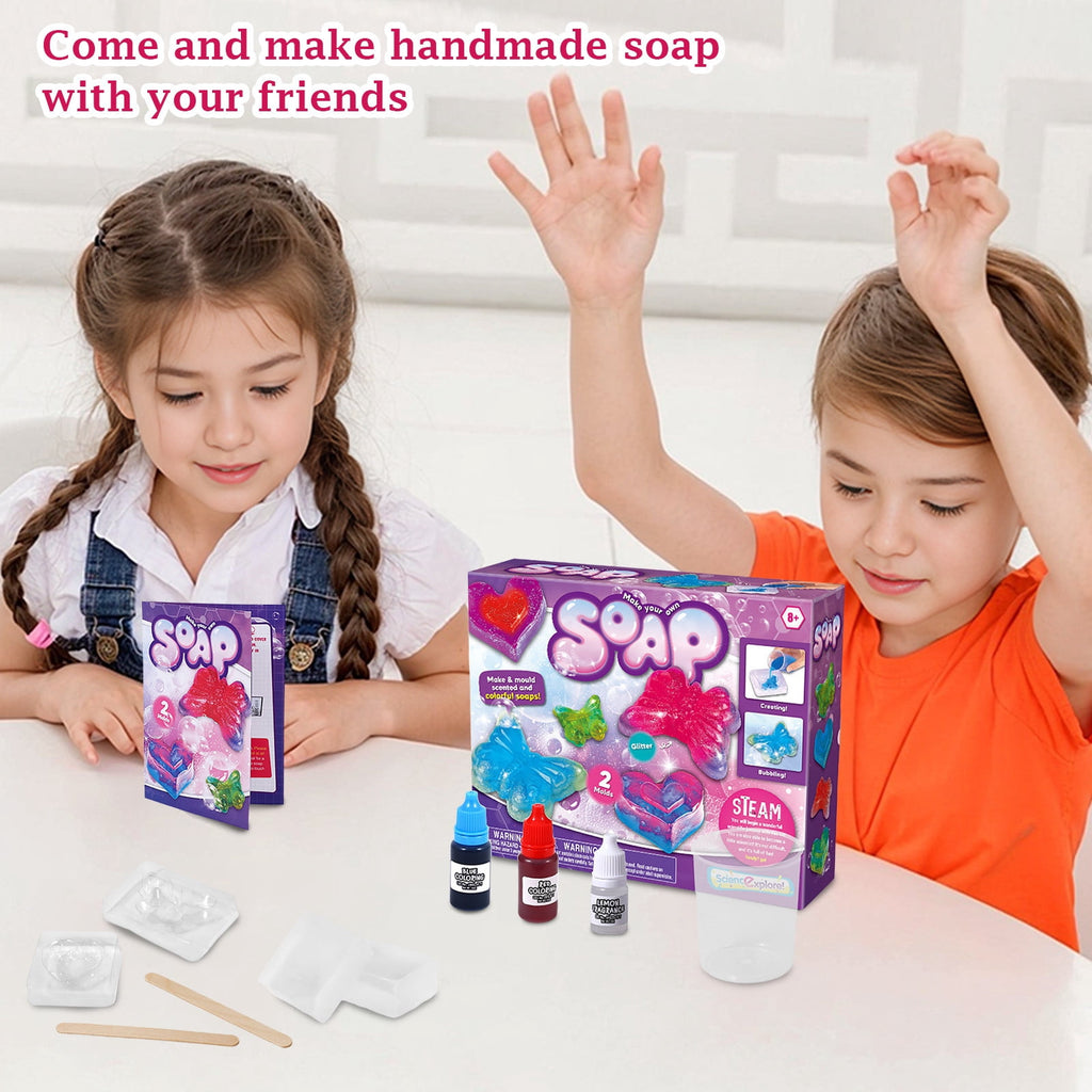 STEMA Kids DIY Soap Making Kit: Educational Science Experiment Toy For
