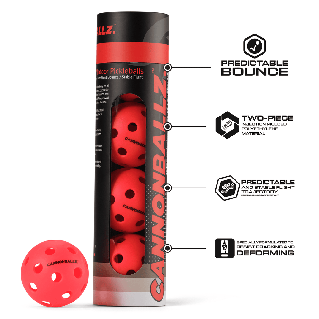 Mint Sport Cannonballz - Indoor Pickleball Balls Multi-Pack – 26 Hol