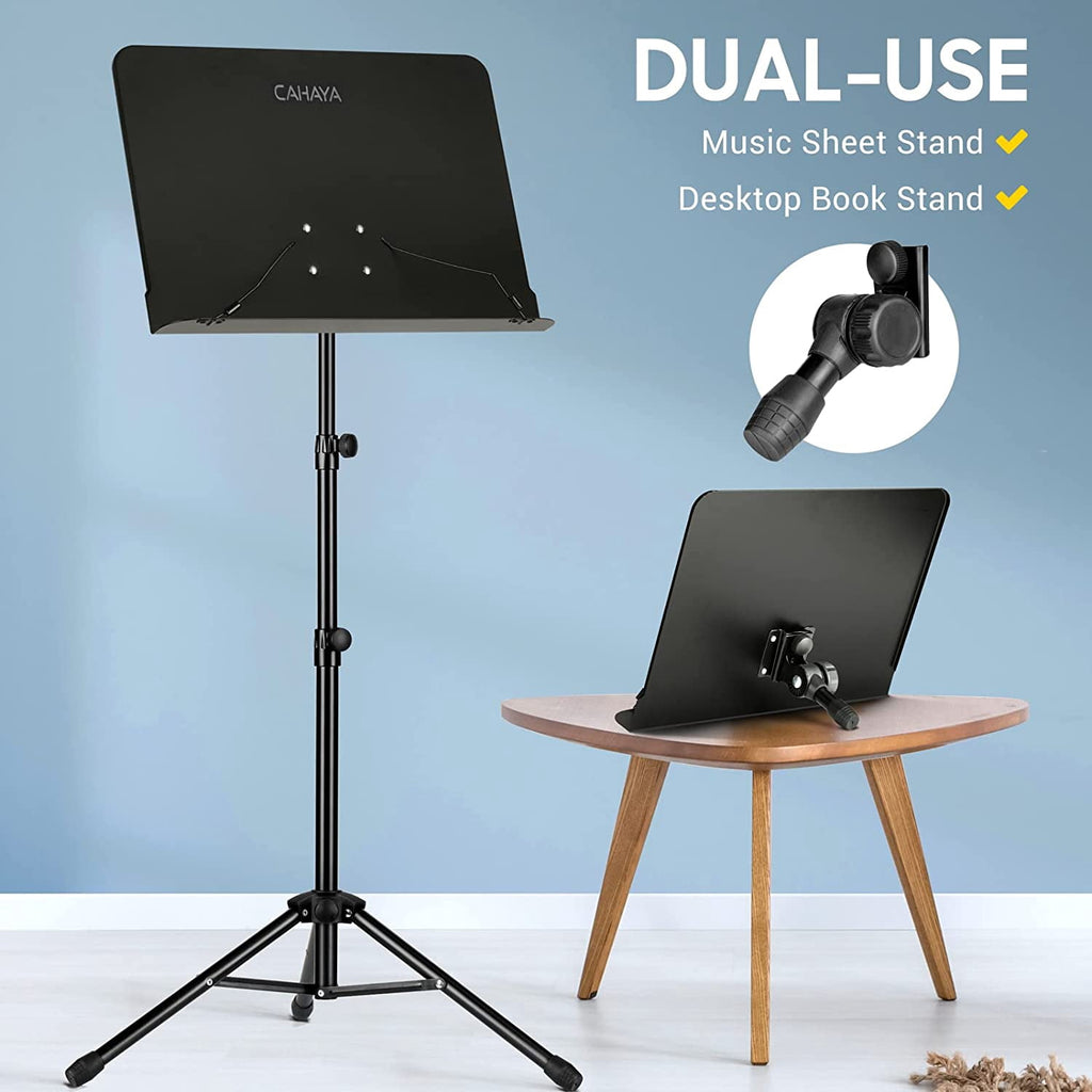 CAHAYA 6 IN 1 Sheet Music Stand with Stand Light Desktop Book Stand wi