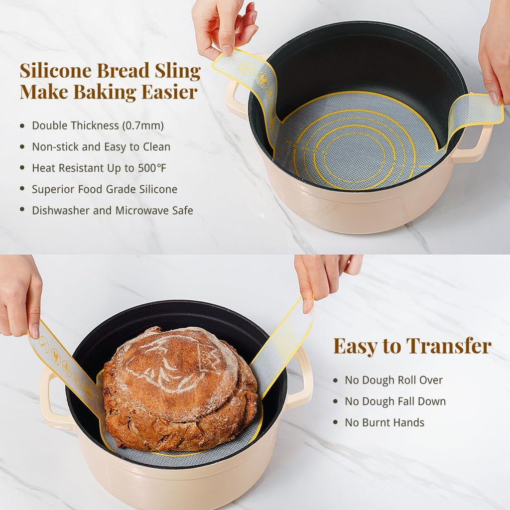 Sourdough Starter Kit, 9" Round & 10" Oval Bread Baking Supplies Tools