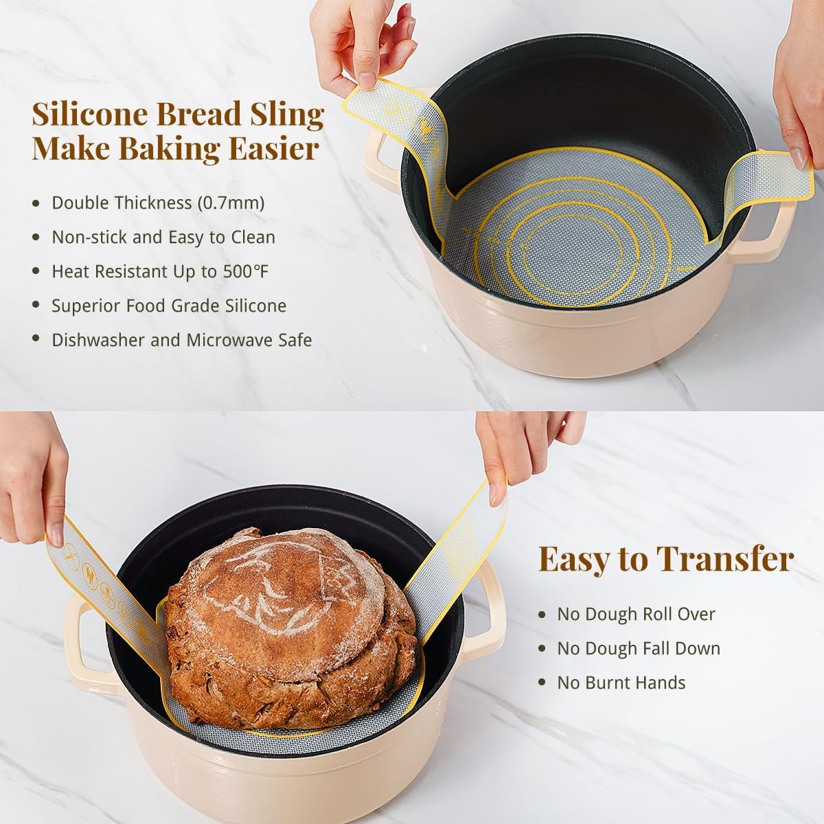 Sourdough Starter Kit, 9" Round & 10" Oval Bread Baking Supplies Tools