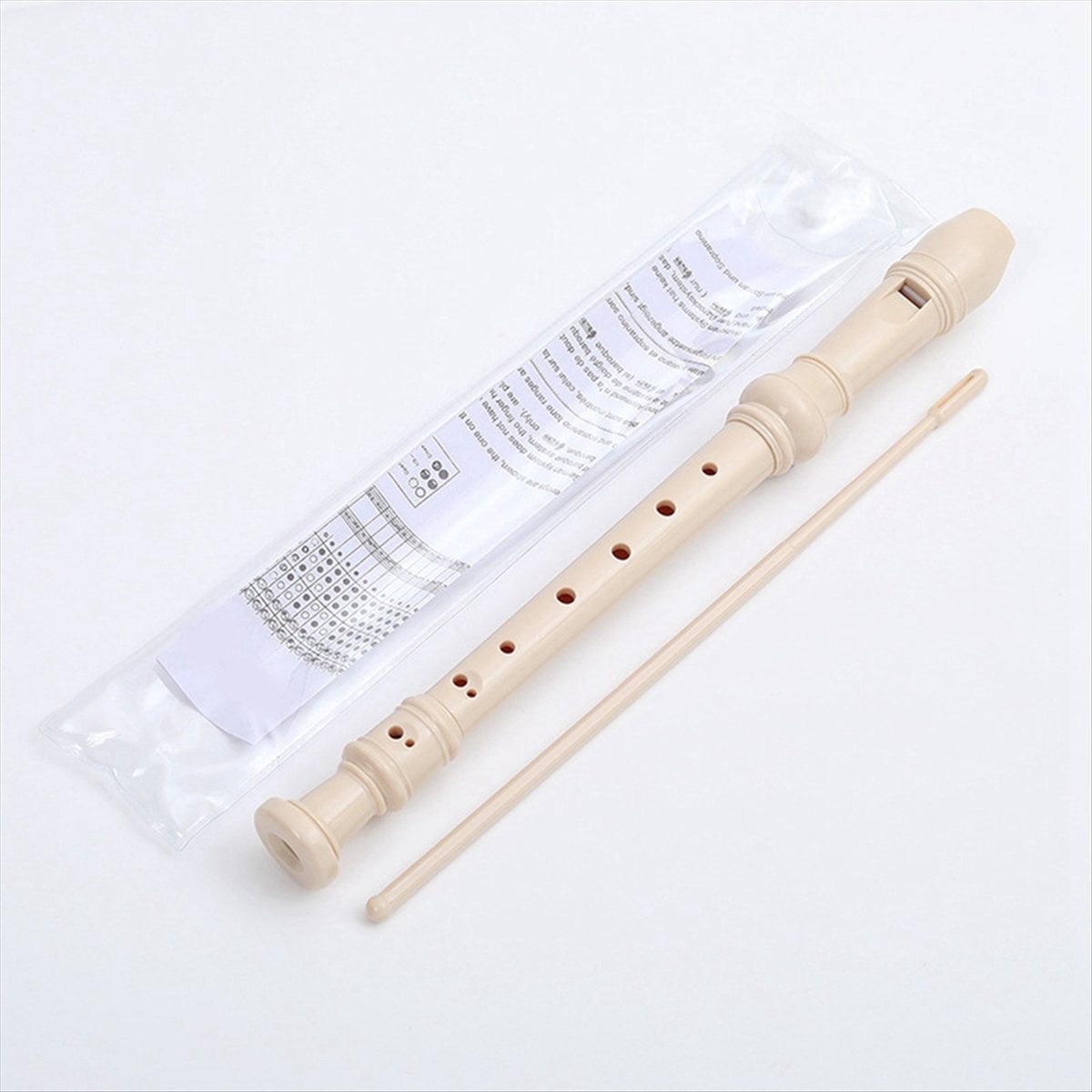 -8 Holes Soprano Recorder with Cleaning Rod, German Style C Key Record