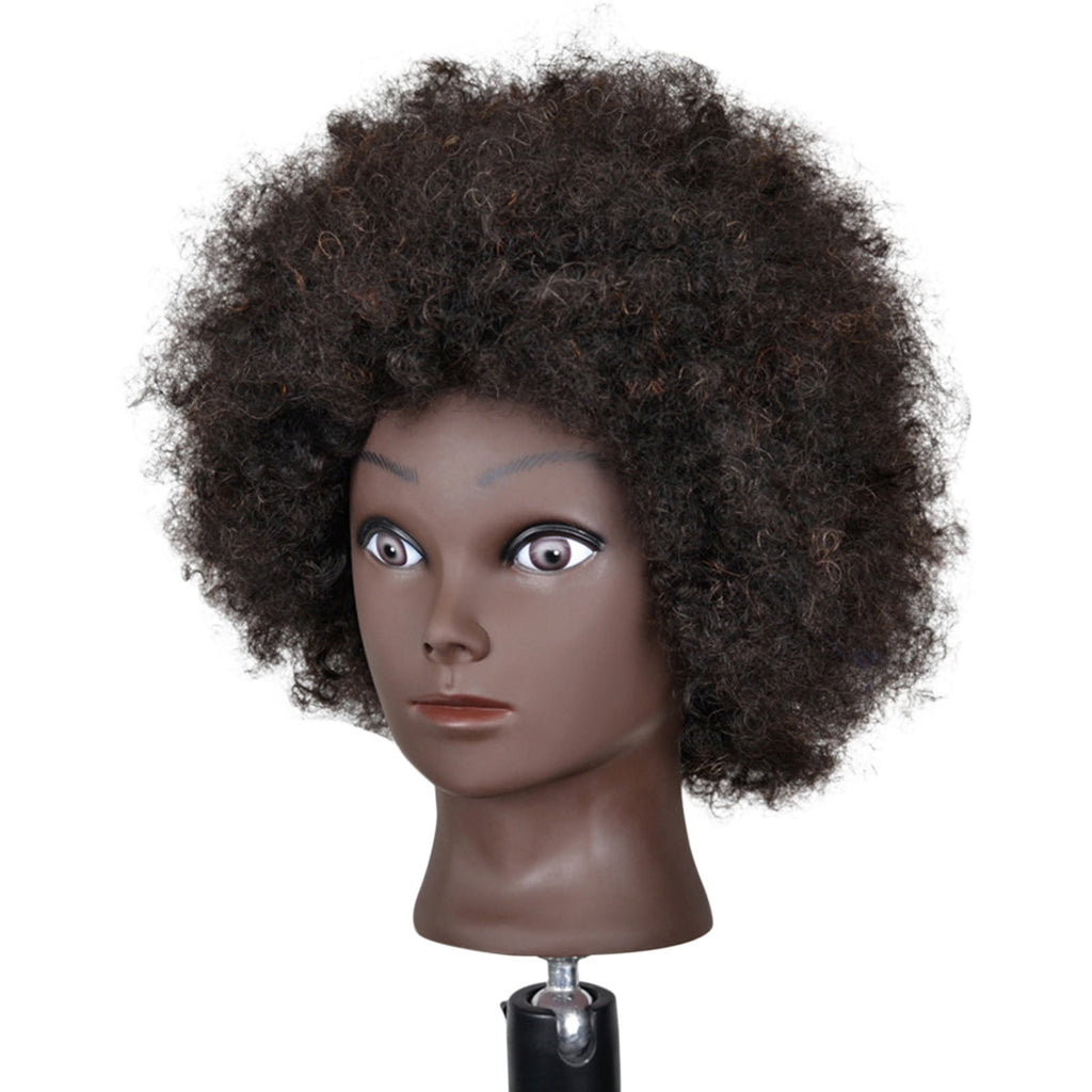 Openpig Mannequin Head With Human Hair Curly Hair Training Head Maniki