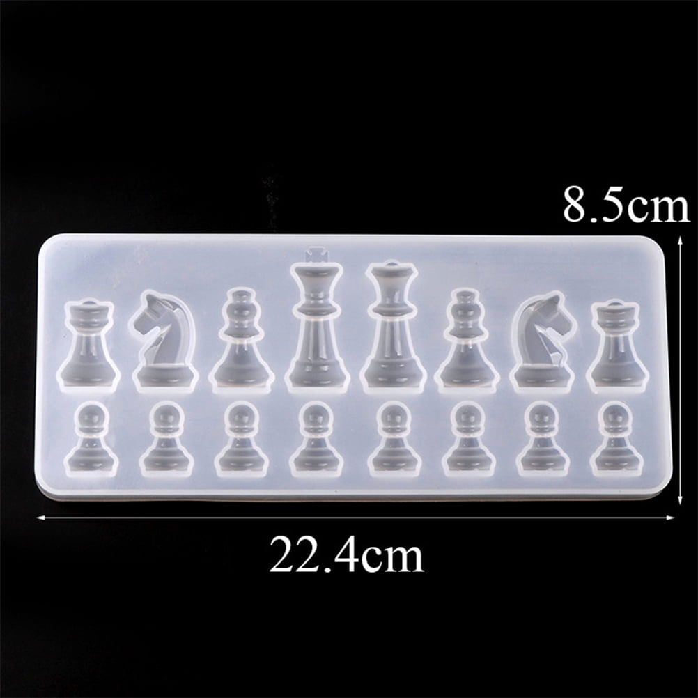 Clispeed Chess Resin Mold Silicone Transparent 1Pack