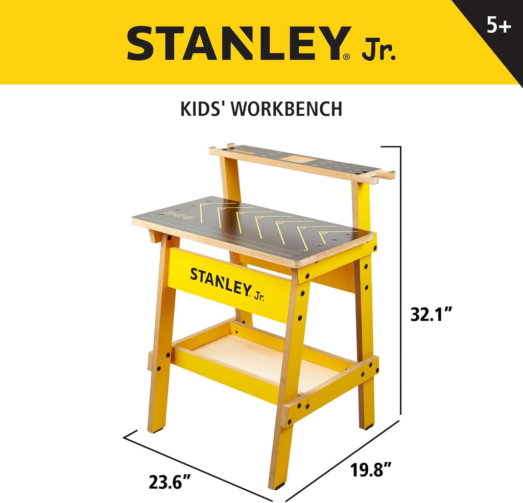Stanley Jr. Kids Work Bench - Real Wood Craft Kits Fun - Workshop Tool