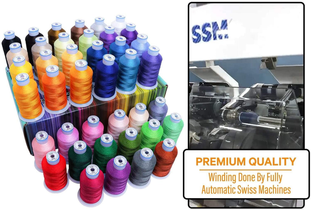 New Brother 40 Colors Embroidery Thread Set 40wt Polyester Threads fro