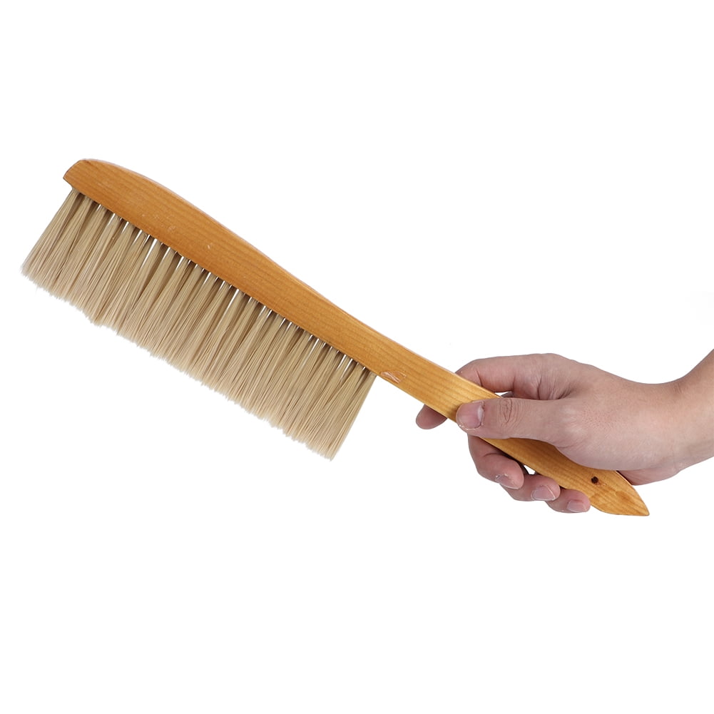 Riousery Double Row Long Handle Beekeeping Brush Wooden Beehive Sweepi