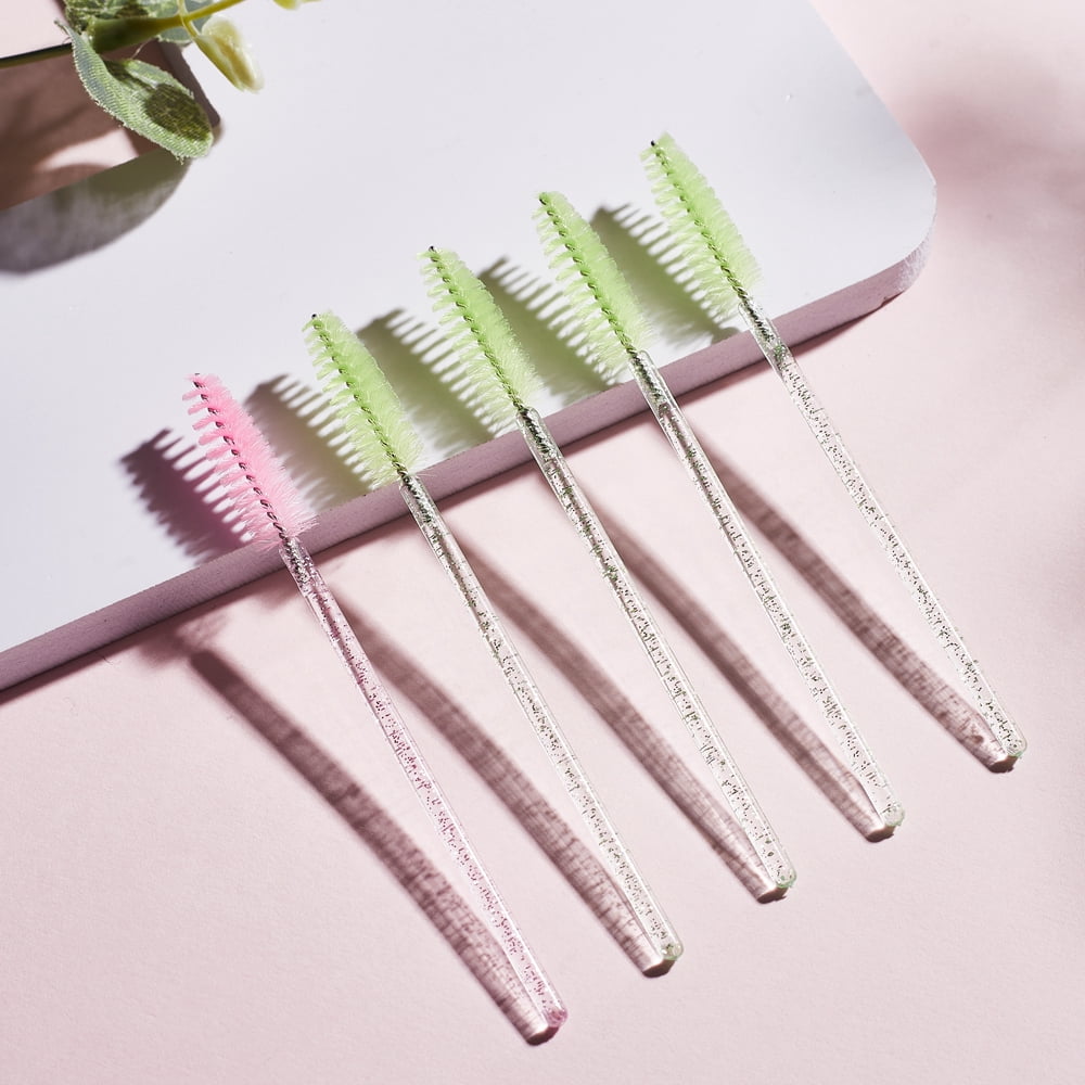 kikARU 200PCS Disposable Mascara Brush Set with crystal rod for Essent