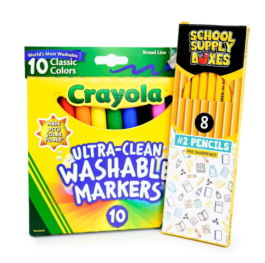School Supply Boxes - Back to School Essentials Supplies Kit Bundle (K
