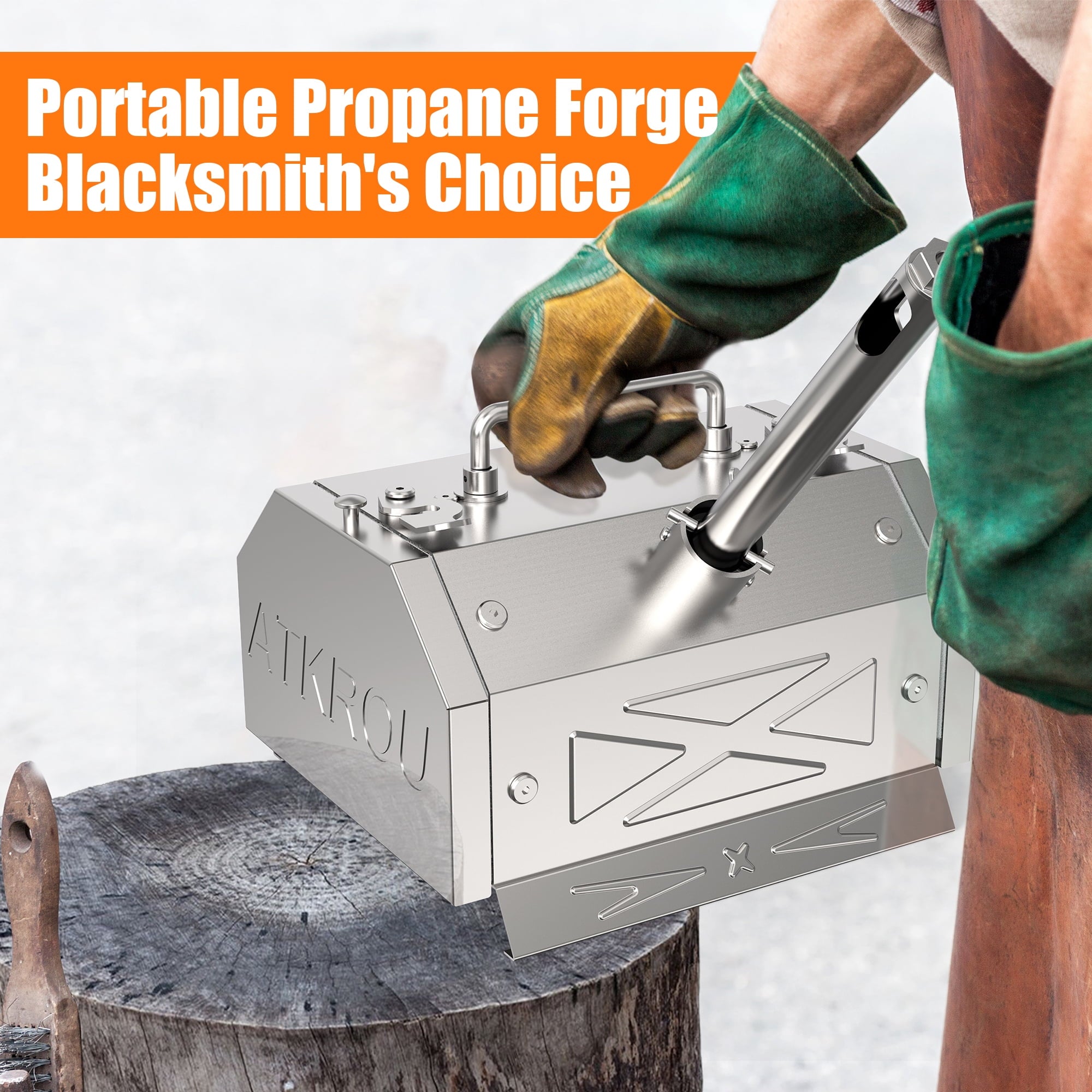 Nelyrho Portable Blacksmith Beginner Forge Kit With 30PSI Regulator, S