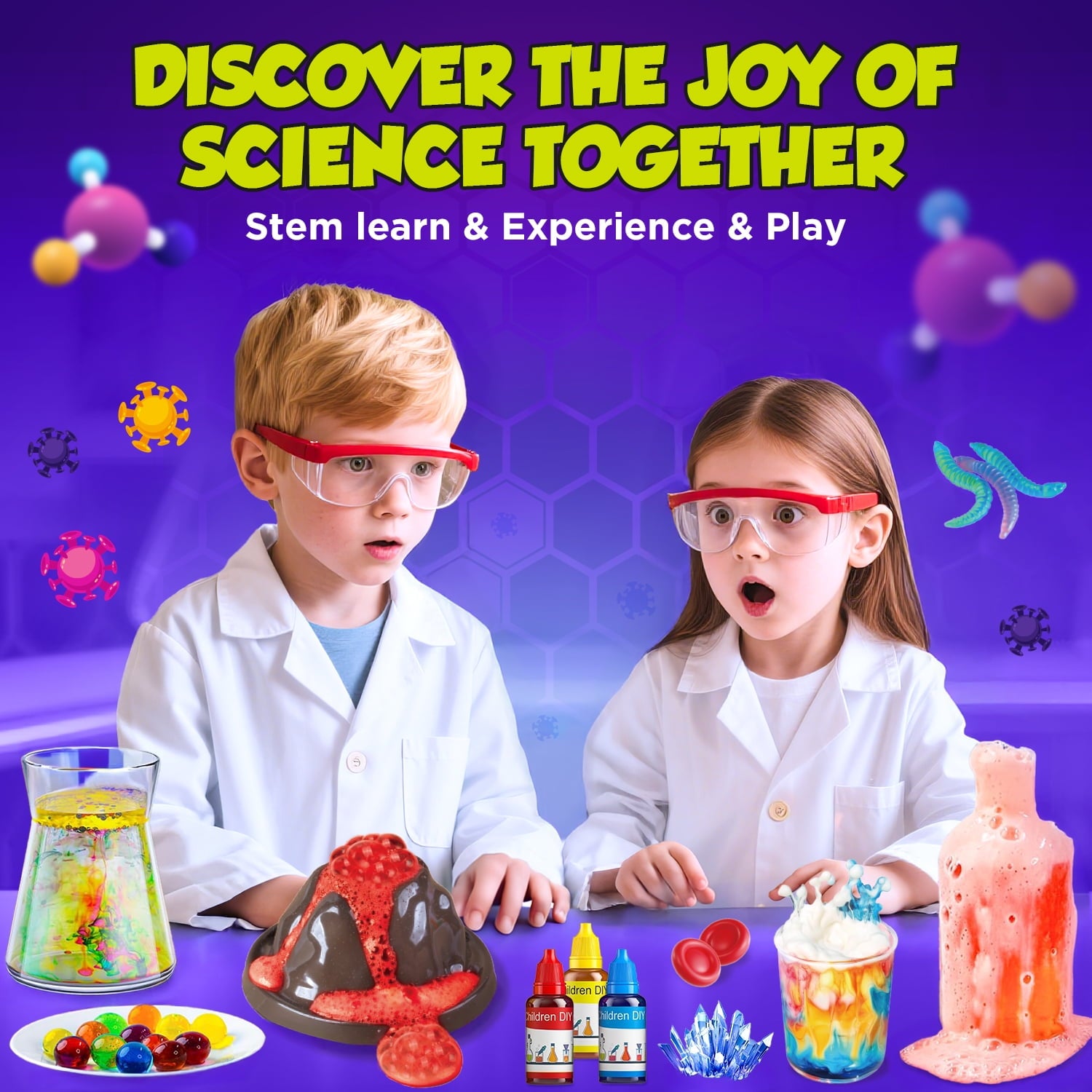 Huge Wave Science Kit for Kids Ages 4-12, 52+ STEM Educational Experim