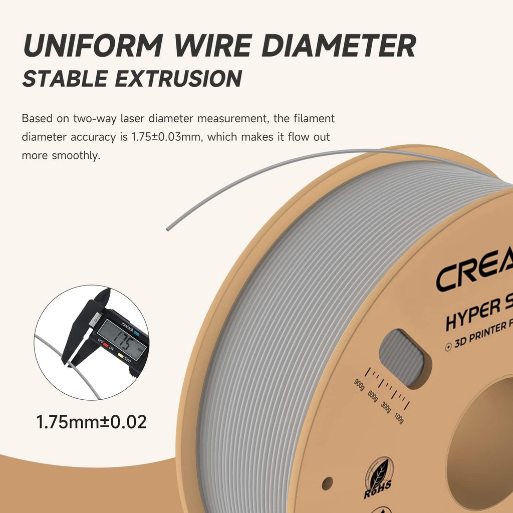 Creality Hyper PLA 3D Printer Filament 600mm/s High-Speed +/-0.03mm Ac